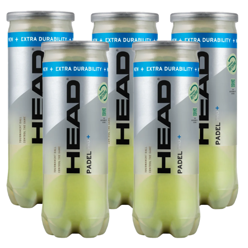 5 tubes De Balles De Padel Head Pro+