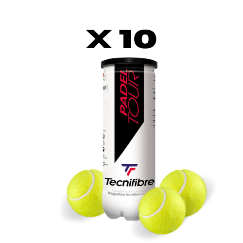 10 rör med TECNIFIBRE Padel Tour Balls