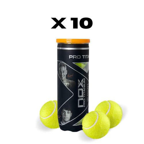 10 tubos De Pelotas De Pádel Nox Titanium Pro