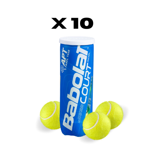 10 buizen met Babolat Court -padelballen