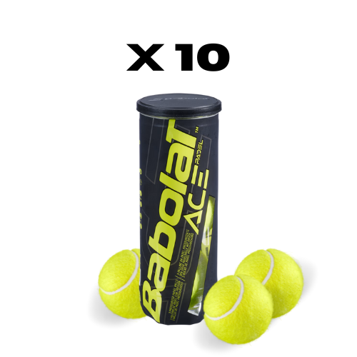 10 tubos De Pelotas Babolat Ace Padel