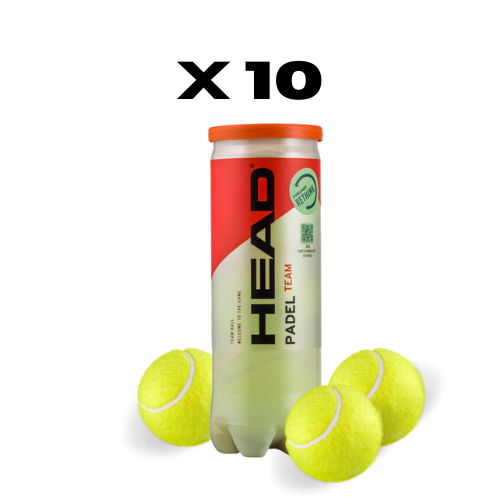 10 tubos De Pelotas Head Padel Team