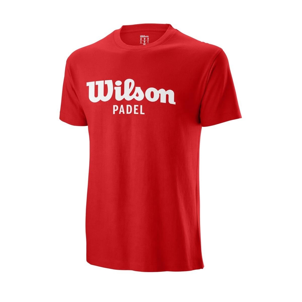 T-shirt Wilson Padel script Cotton - Rouge