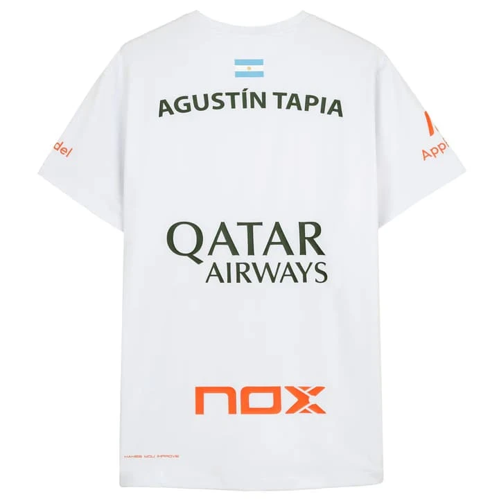 T-shirt NOX Sponsors AT10 Blanc de Agustin Tapia 