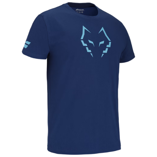 Maglietta cotton tee Babolat Juan Lebron blu marino