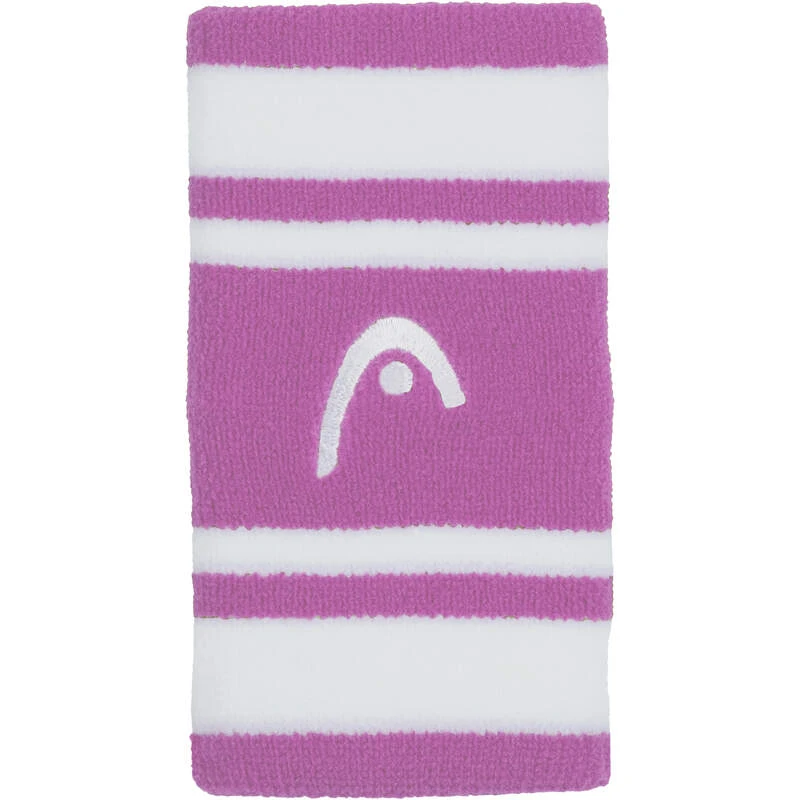 Poignet Head x2 Lilas clair et Blanc Large 5"
