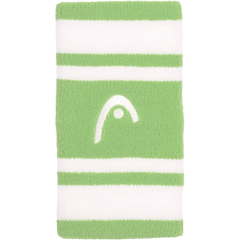 Poignet Head x2 Vert céleri et Blanc Large 5"
