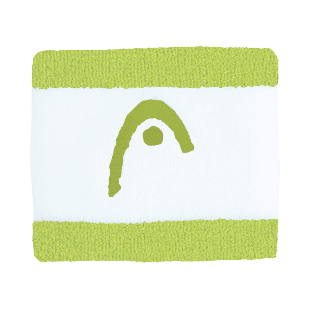 Head Light Lime and White wristband x2 2.5&quot;