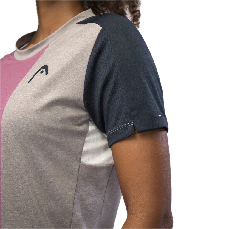 T-shirt HEAD Play Tech cyclame/gris Femme 2024