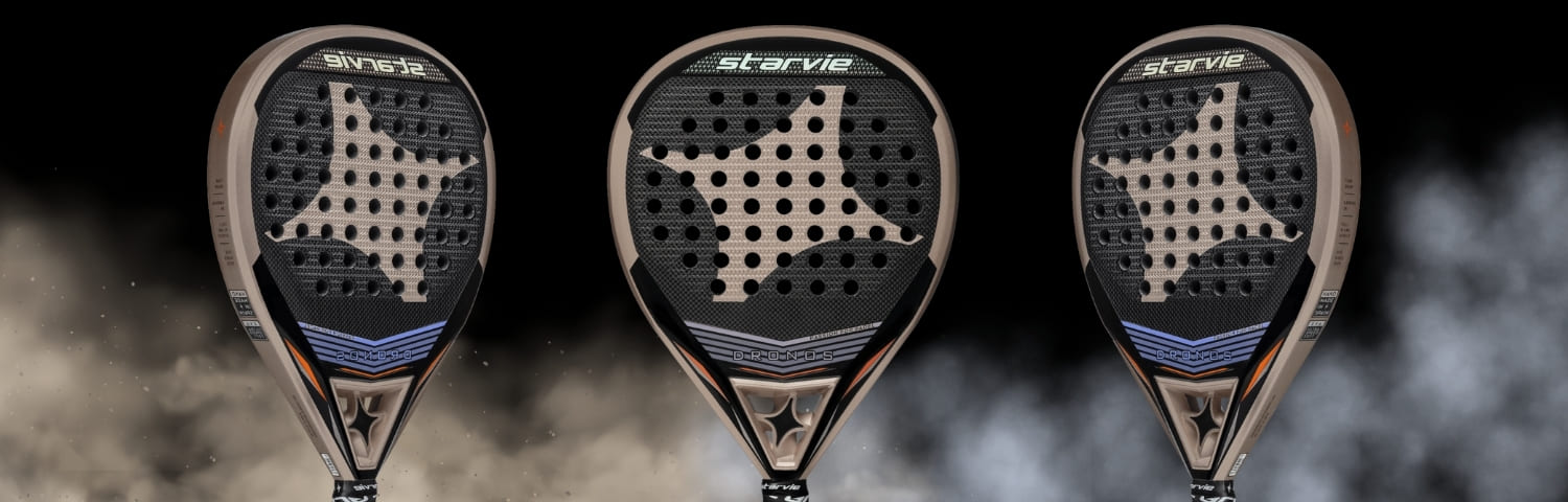 Illustration bannière Starvie drone padel racket