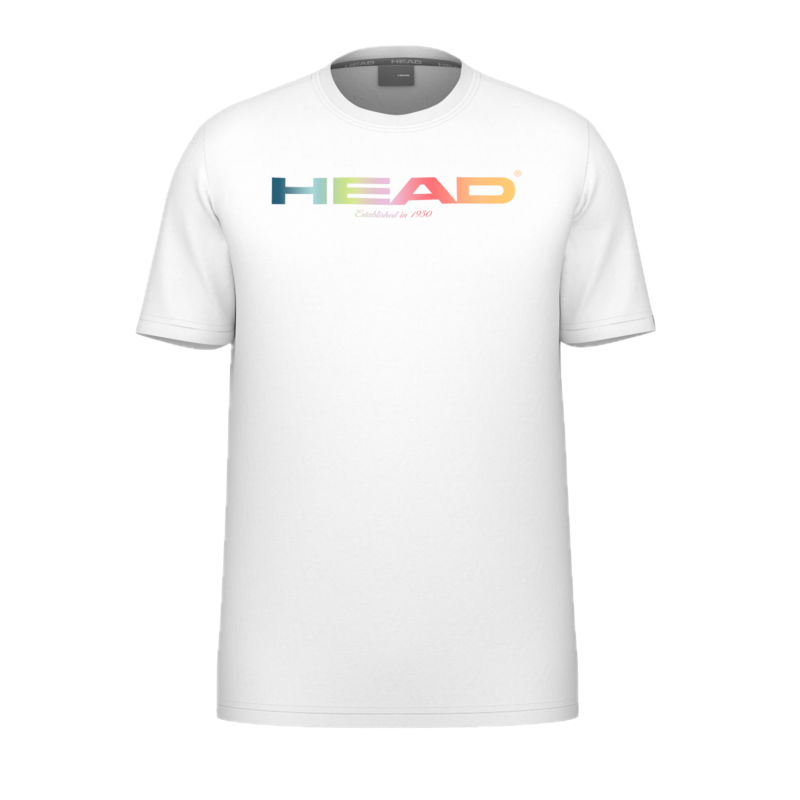 T-Shirt Head Rainbow Men White