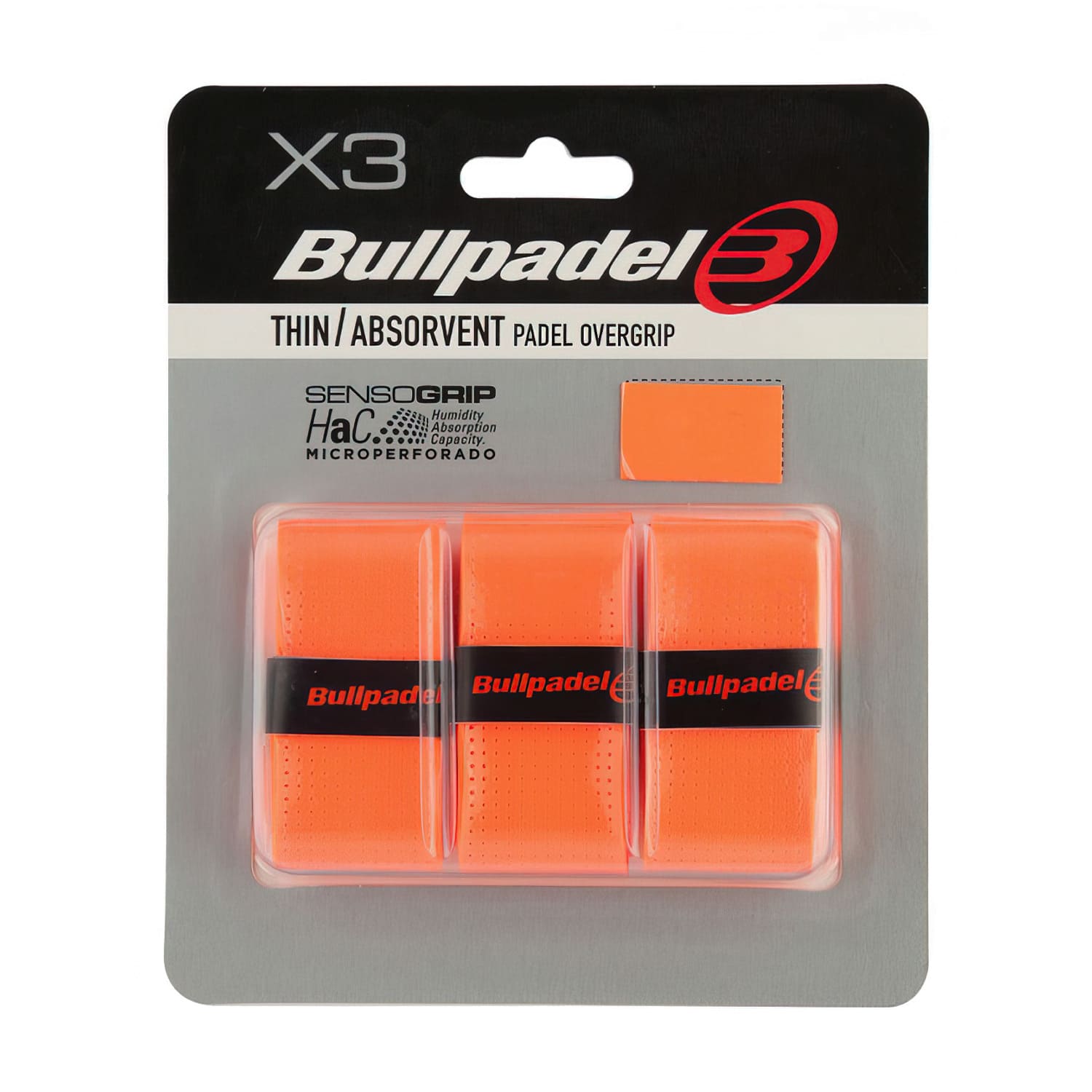  Bullpadel Tunna och Absorberande Overgrips Fluorescerande orange