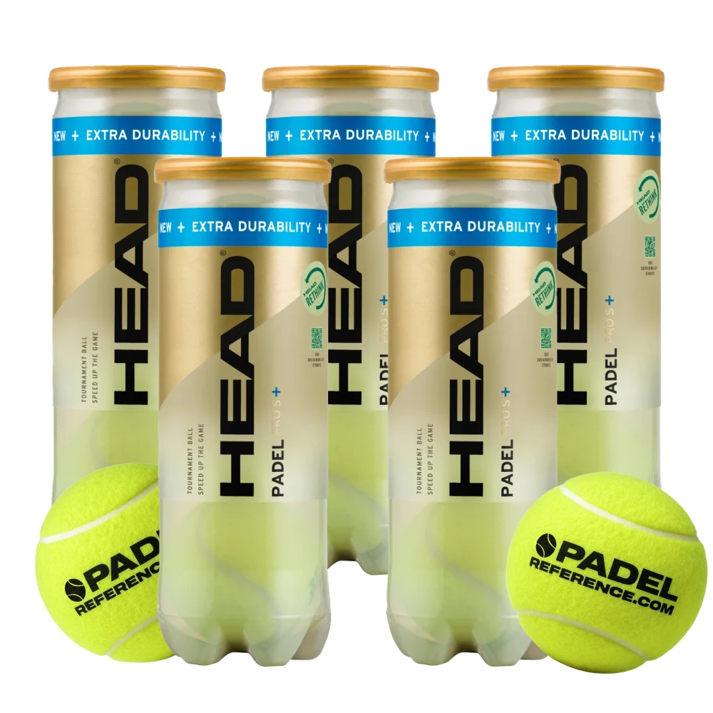 5 tubes De Balles Head Pro S+ x Padel Reference
