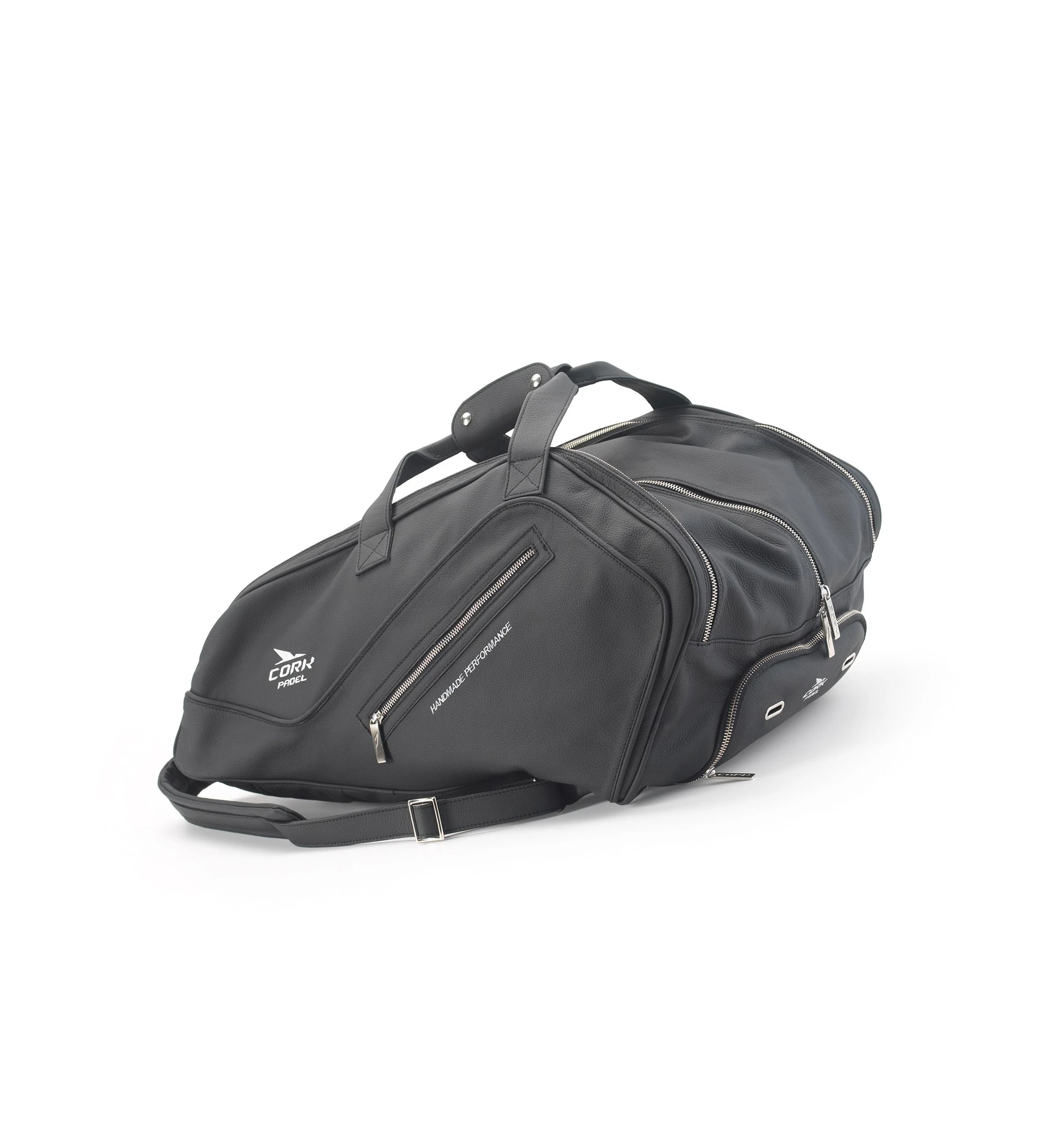 Cork Thermo Bag en cuir noir / argent