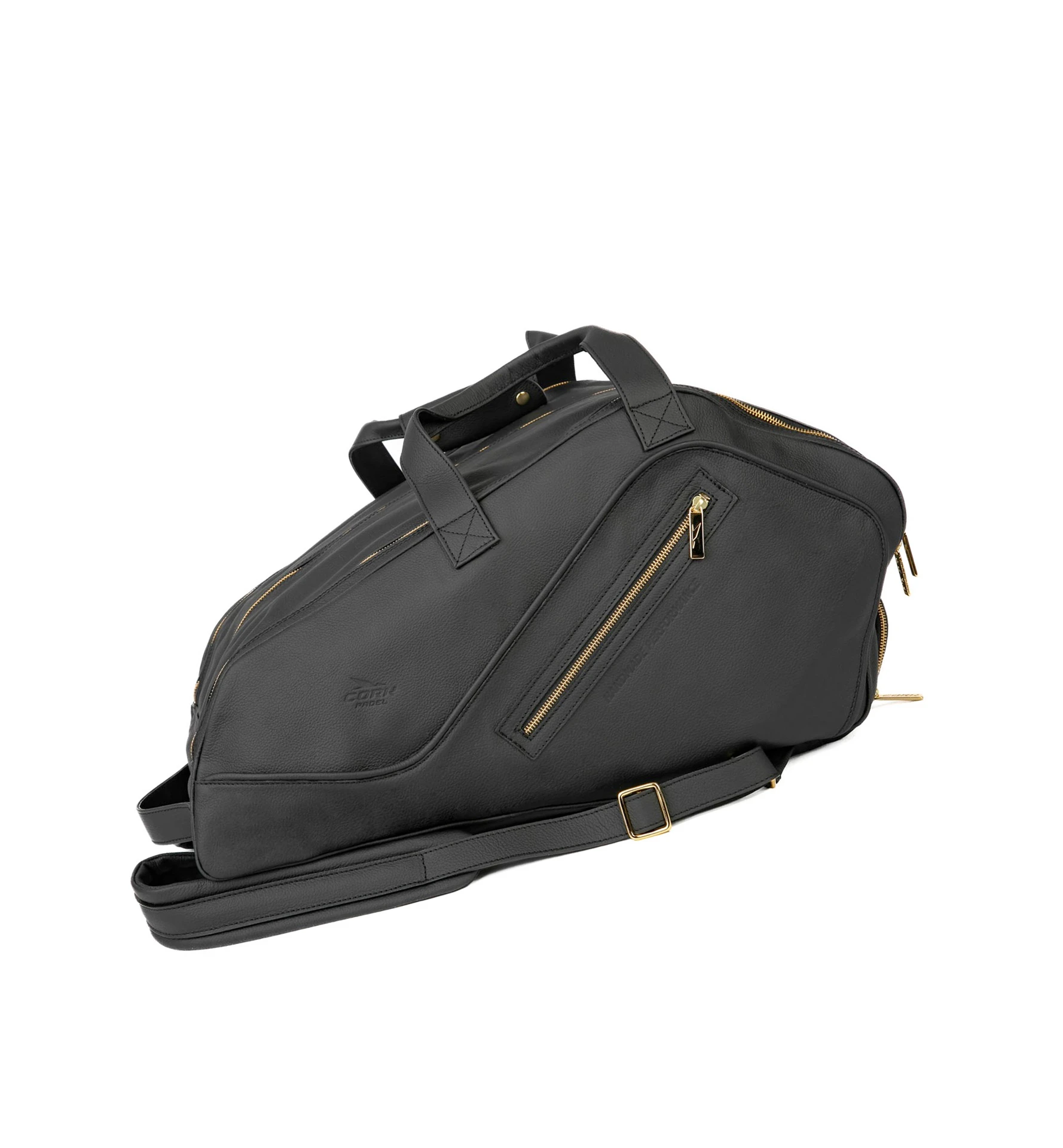 Cork Thermo Bag en cuir noir / gold