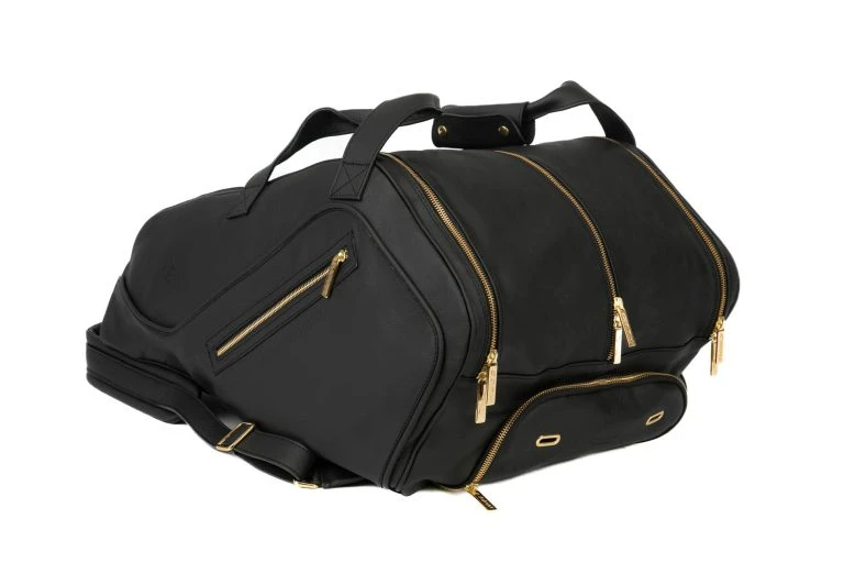 Cork Thermo Bag en cuir noir / gold