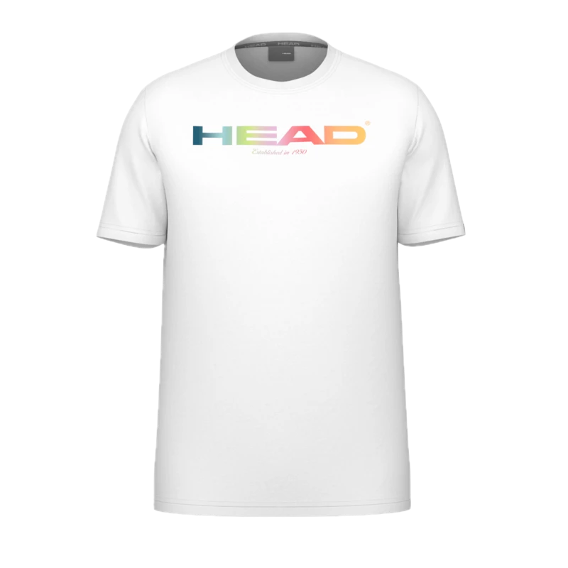 T-Shirt Head Rainbow Women Blanc