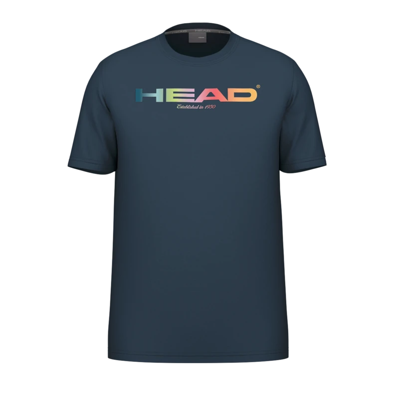 T-Shirt Head Rainbow Women Bleu marine