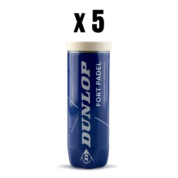 5 Tubes de Balles Dunlop Fort Padel