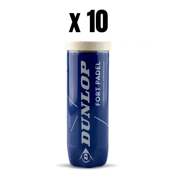10 Tubes de Balles Dunlop Fort Padel