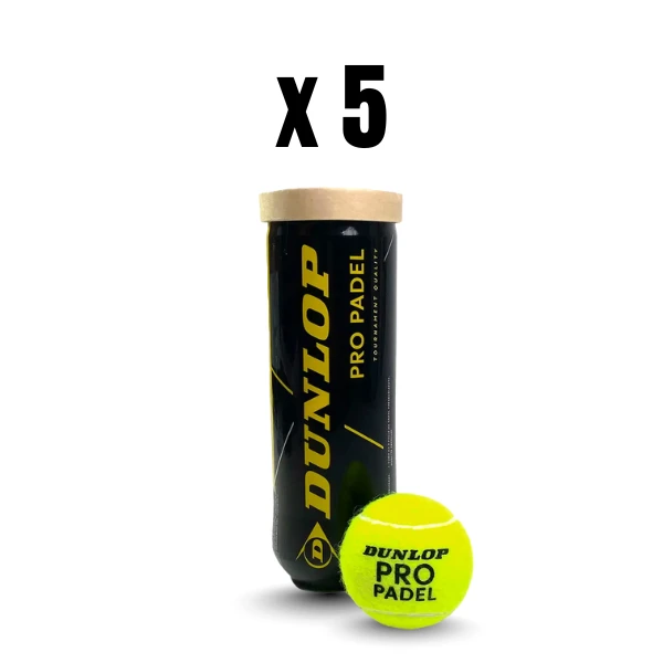5 Tubes de Balles Dunlop Pro Padel
