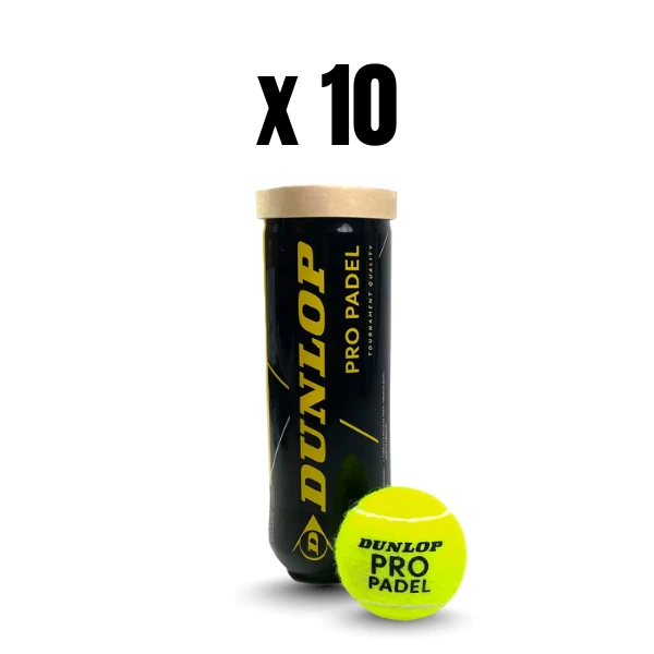 10 Tubes de Balles Dunlop Pro Padel