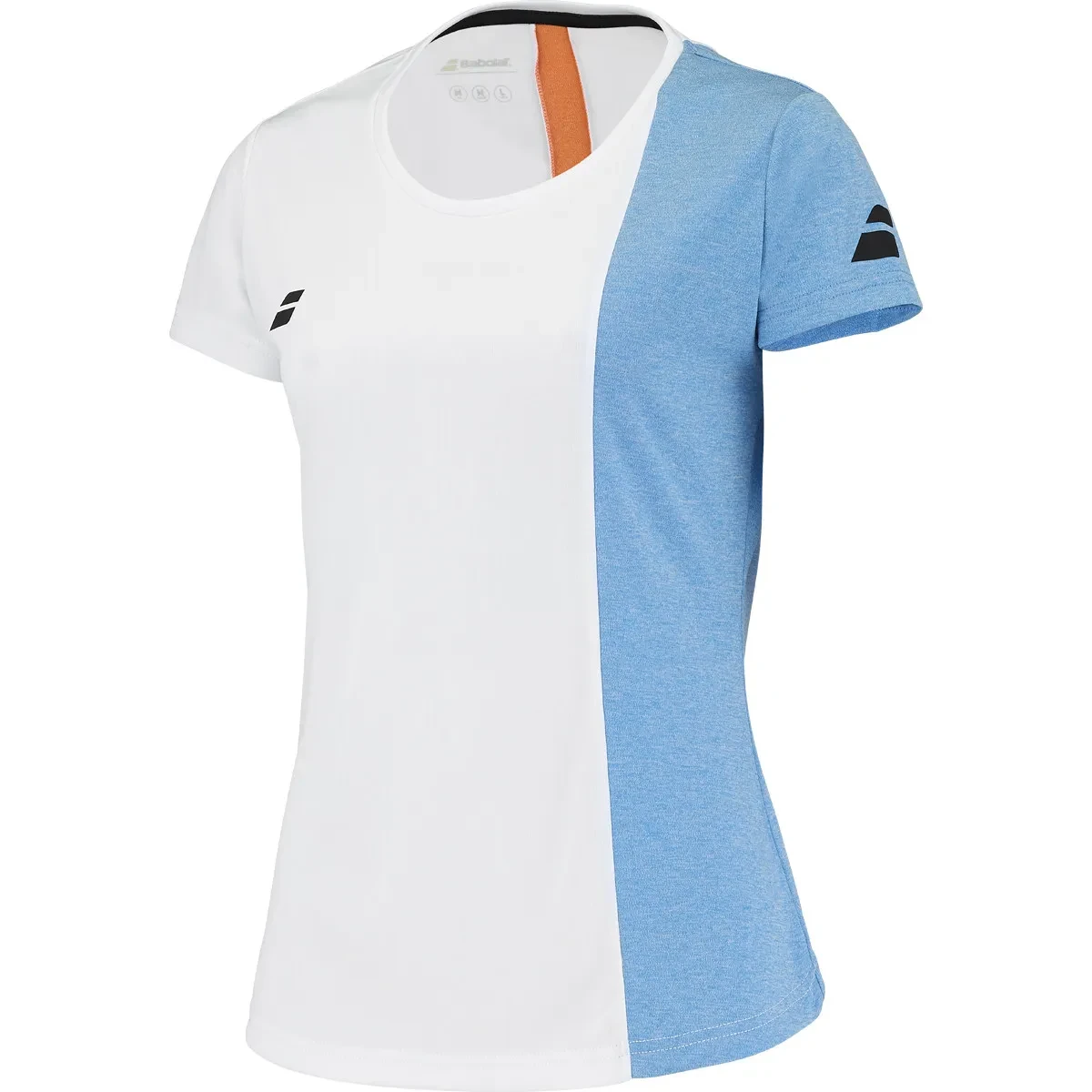 T-Shirt Play Cap Sleeve Top Femme Bleu/Blanc