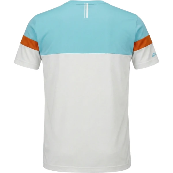 T-Shirt BABOLAT Crew Neck Tee Blanc/Bleu