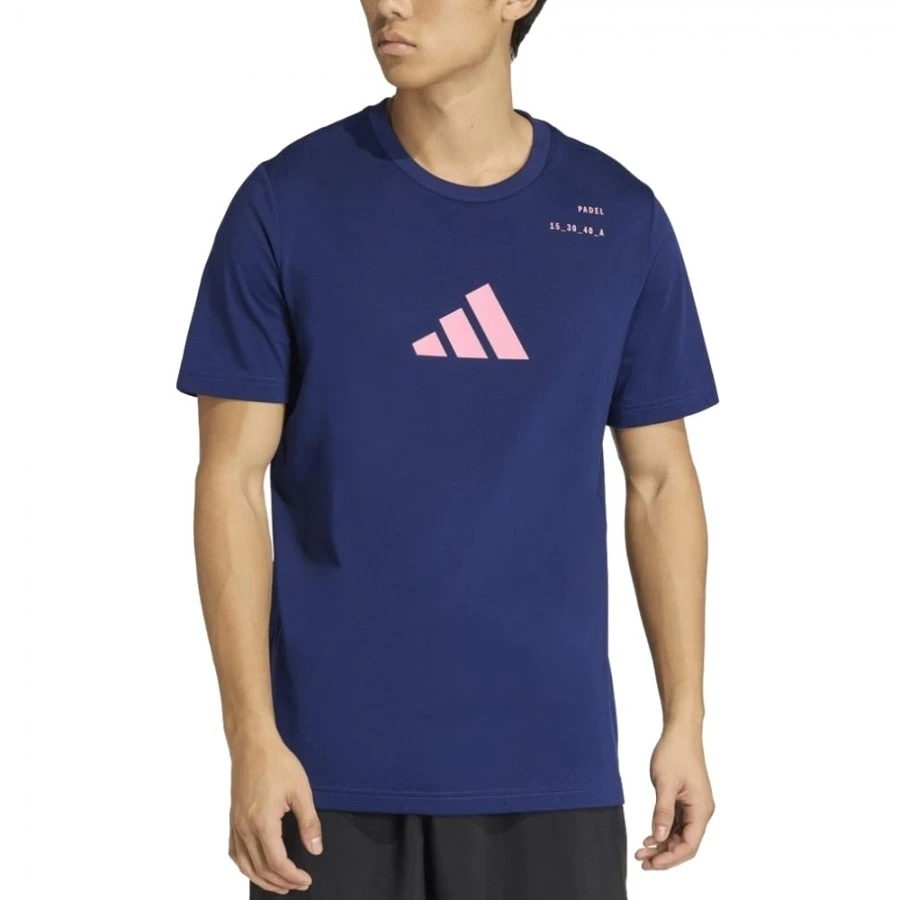 T-Shirt ADIDAS M Padel Cat Bleu Marine
