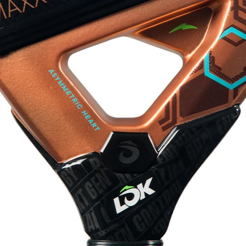 Raquette de padel Lok Maxx Flow Gen 2 2026 – détail du cœur Asymmetric Heart
