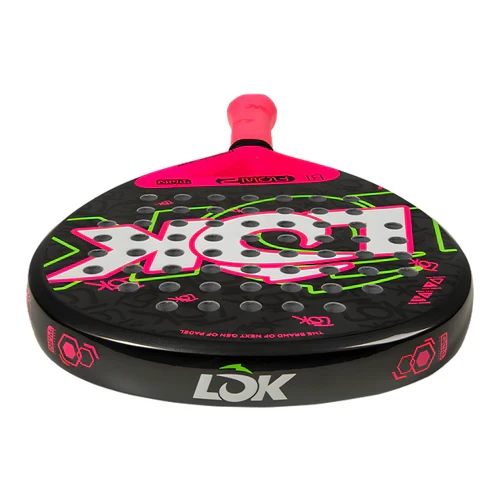 Raquette de padel Lok Be Flow Gen 2 Rose 2026 – détail de la surface de frappe