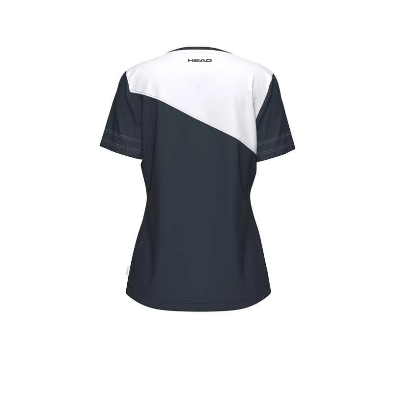 T-Shirt HEAD Tie-Break Femme Bleu Marine/Blanc