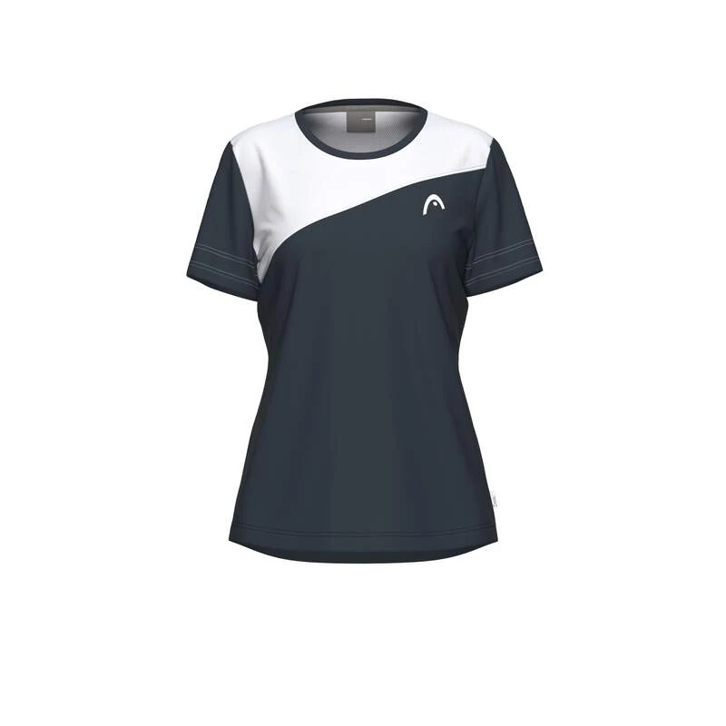 T-Shirt HEAD Tie-Break Femme Bleu Marine/Blanc