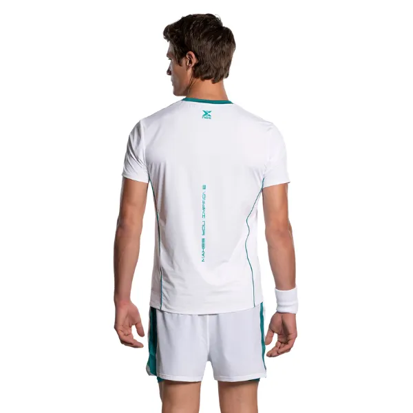 T-Shirt NOX Pro Blanc/Vert Ivoire