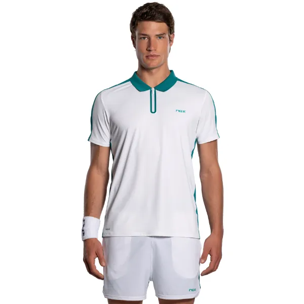 NOX Pro Weiß/Elfenbeingrün Polo