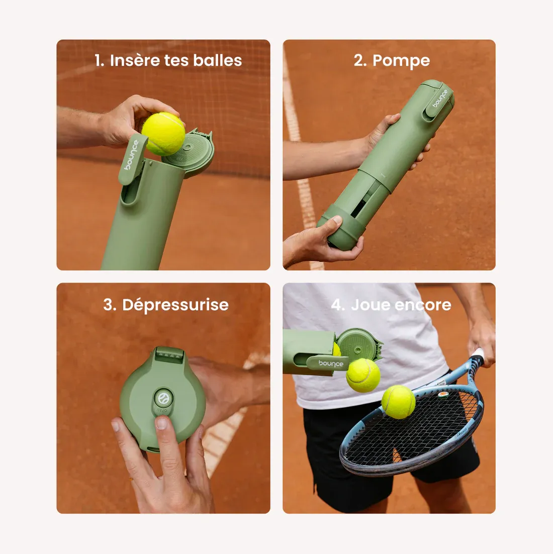 Pressurisateur BOUNCE Tennis FilterTech Vert