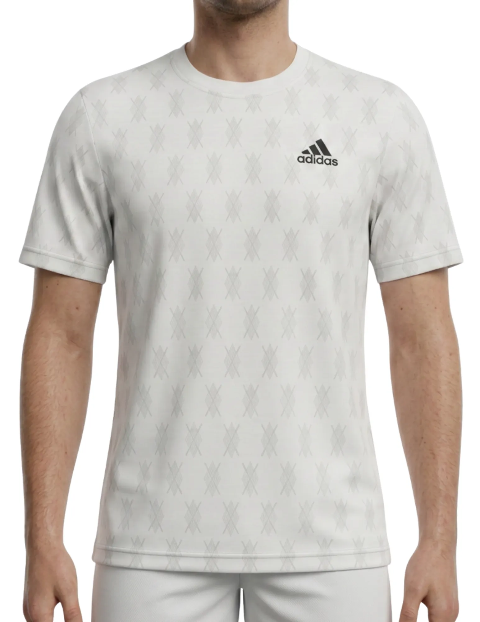 T-Shirt de Padel Adidas Club Graph Blanc Gris