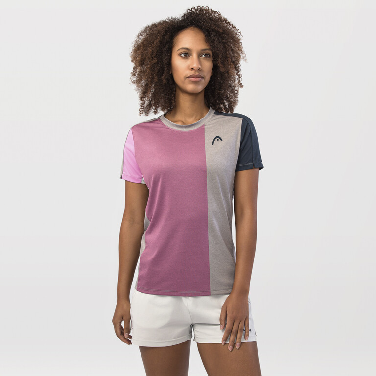 T-shirt HEAD Play Tech cyclame/gris Femme 2024