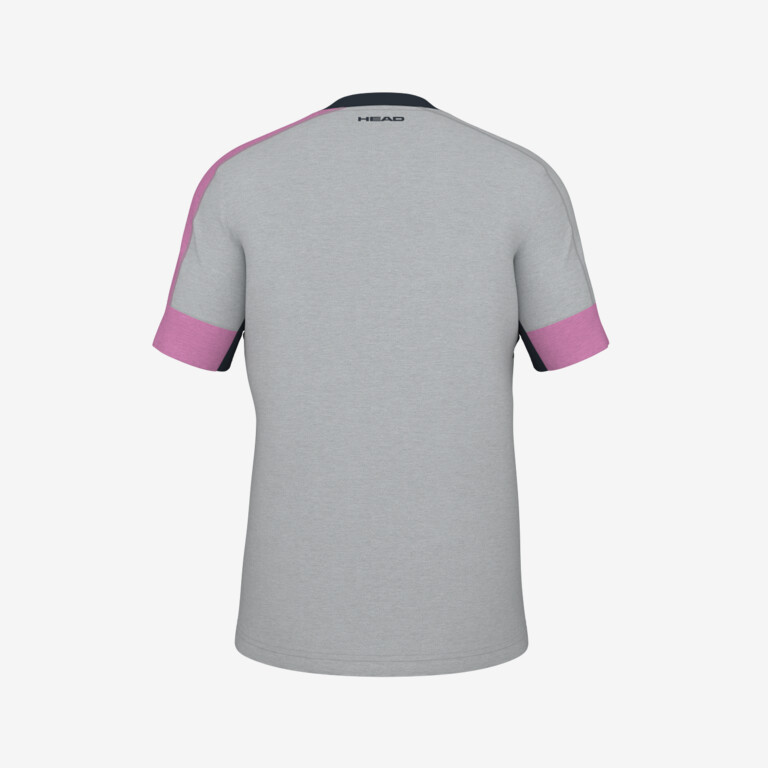 HEAD Play Tech T-shirt Cyclaam/grijs Heren 2024