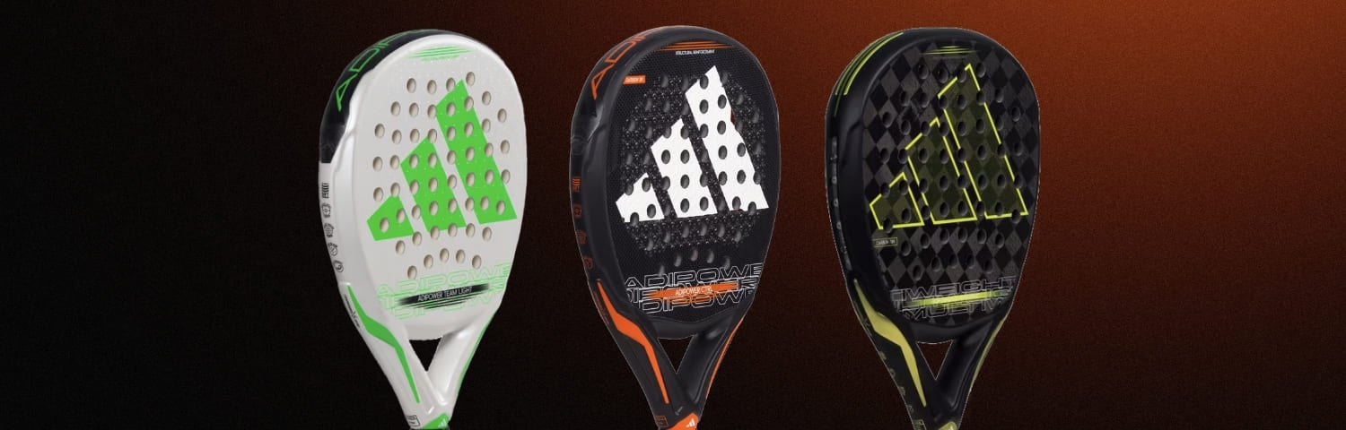 Illustration bannière Adidas adipower padel rackets