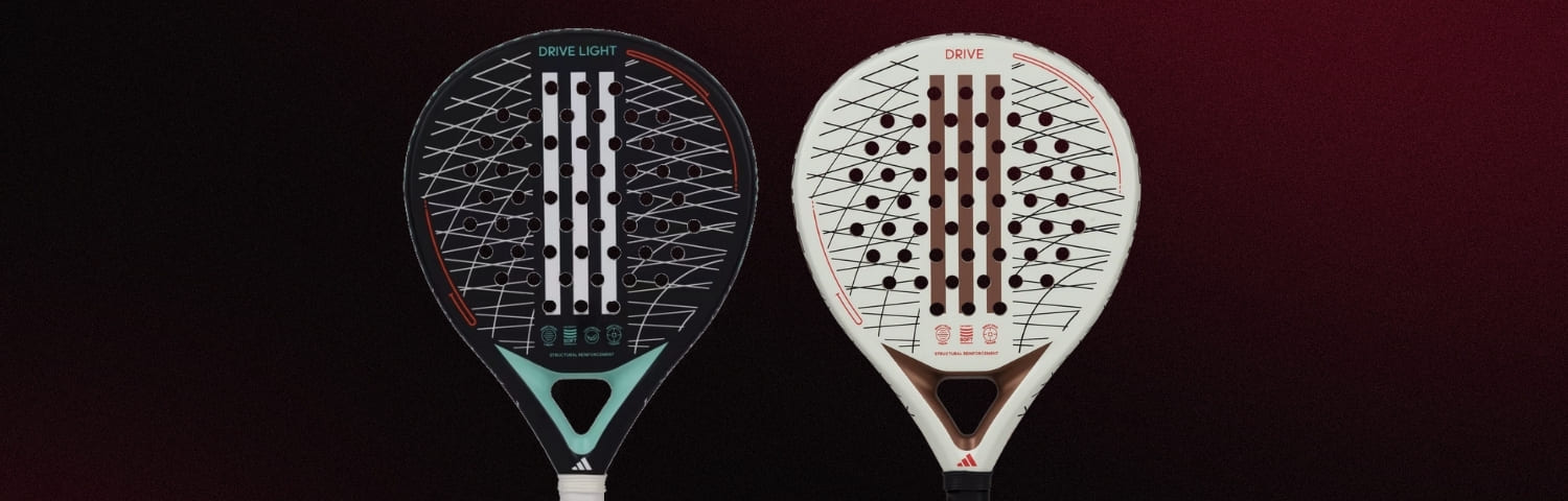 Illustration bannière Adidas drive padel rackets