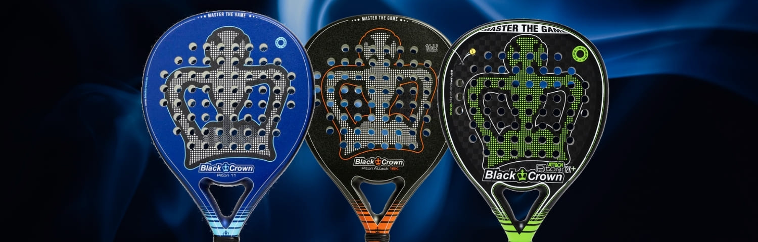 Illustration bannière Black Crown padel rackets piton
