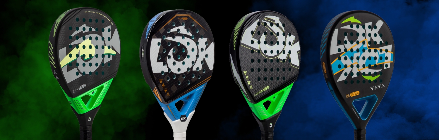 Illustration bannière Lok Flow padel rackets 