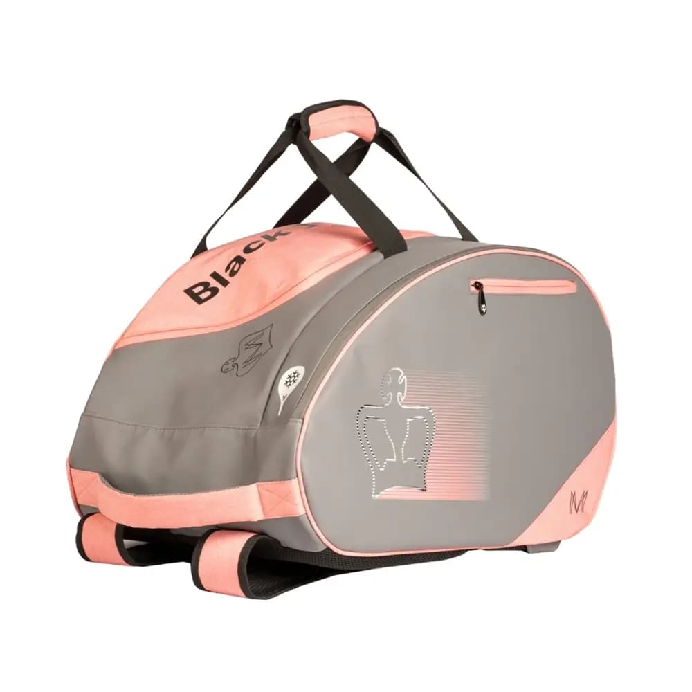 Black Crown Hurricane Padel Tas Grijs en Roze 